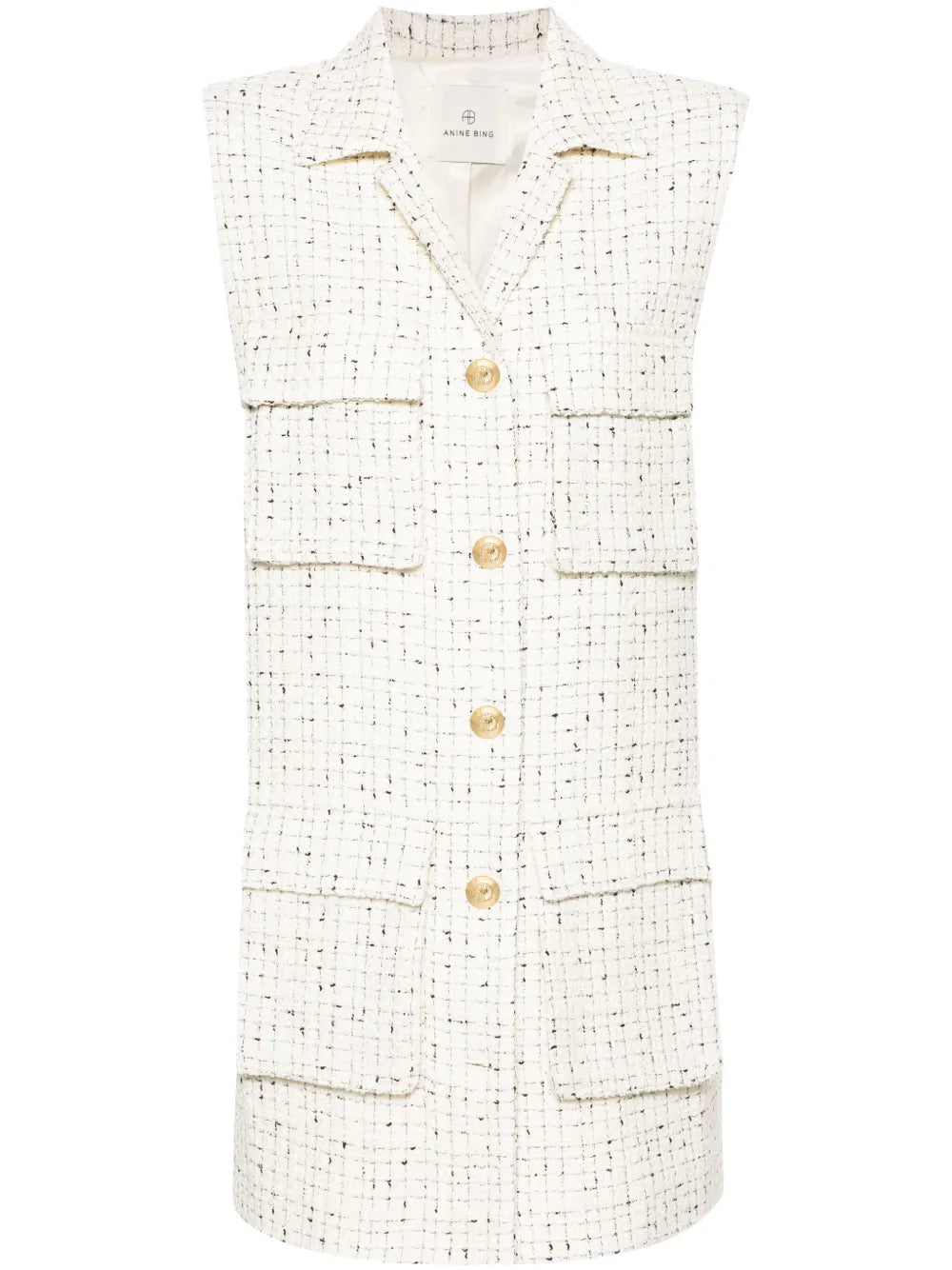 Single-Breasted Tweed Gilet