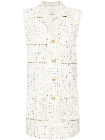 Single-Breasted Tweed Gilet