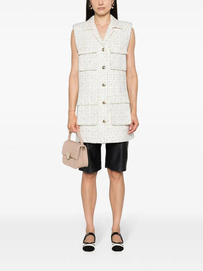 Single-Breasted Tweed Gilet