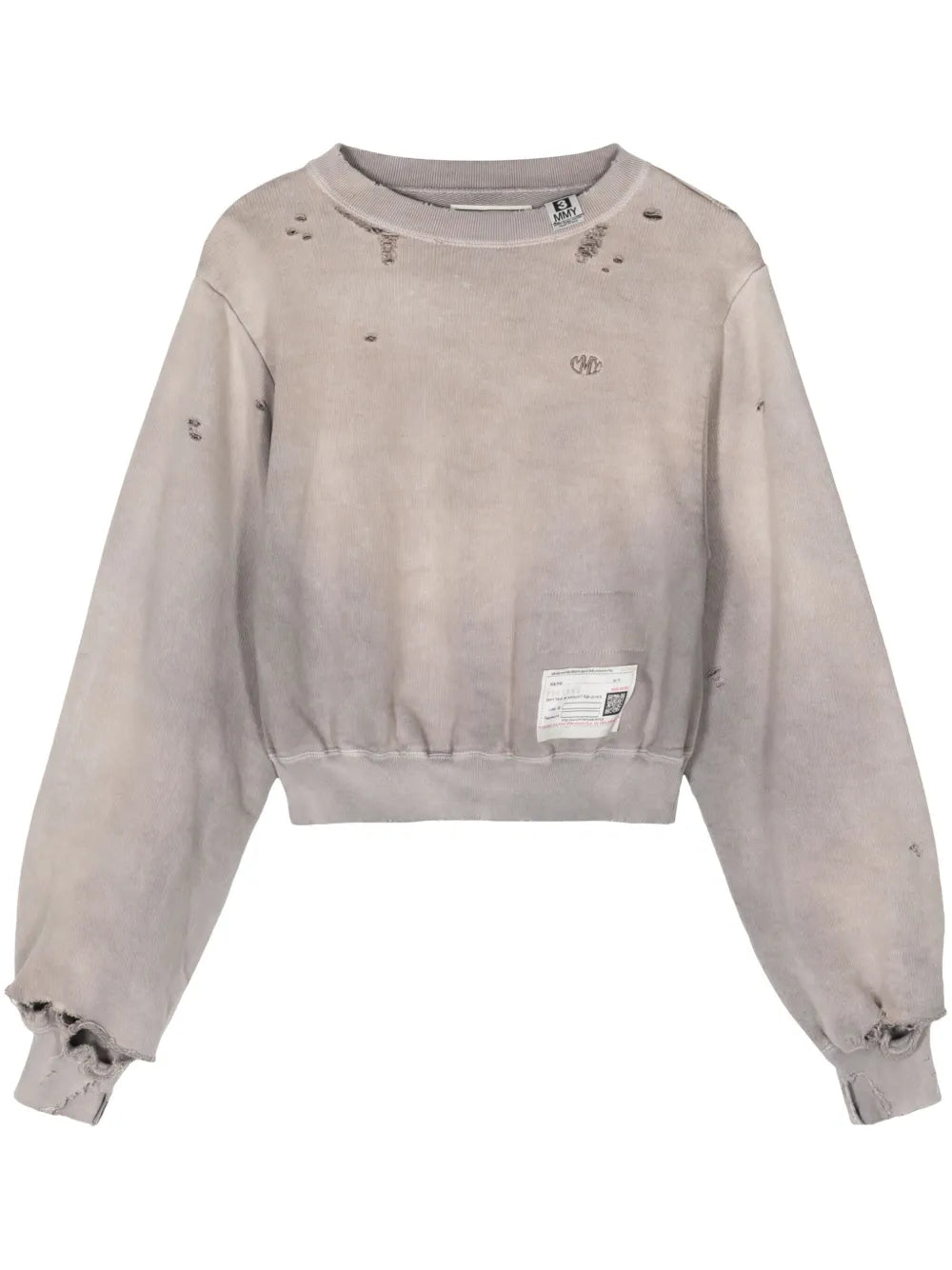 Distressed Cotton Sweatshirt