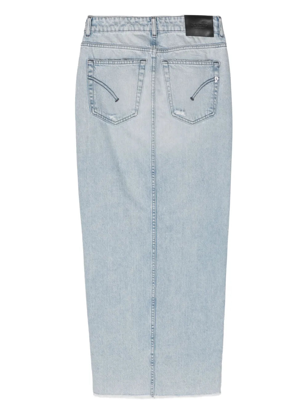 High-Rise Denim Maxi Skirt