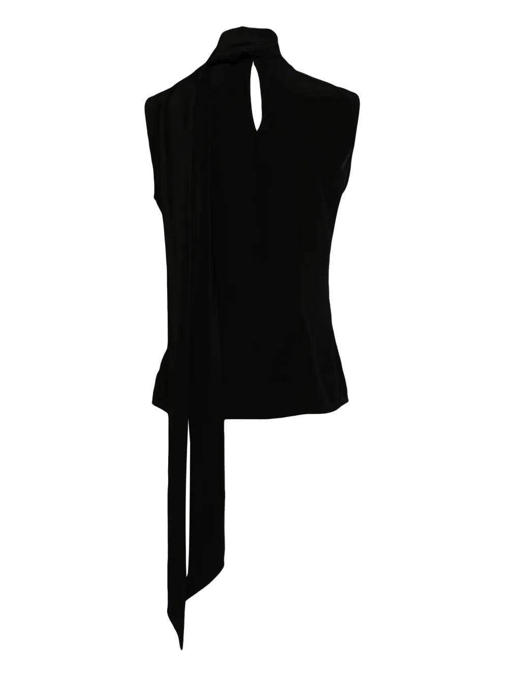 Scarf-Detail Silk Tank Top