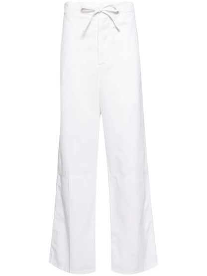 Drawstring-Waist Cotton Trousers
