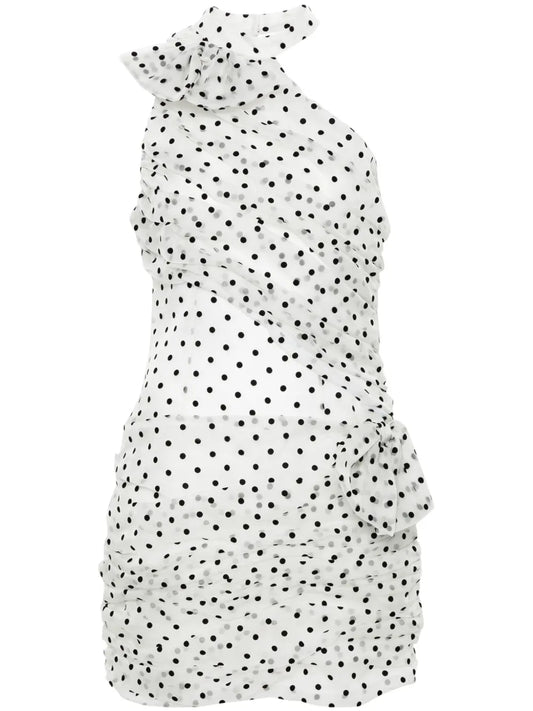 Polka-Dot Organza Mini Dress