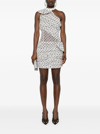 Polka-Dot Organza Mini Dress