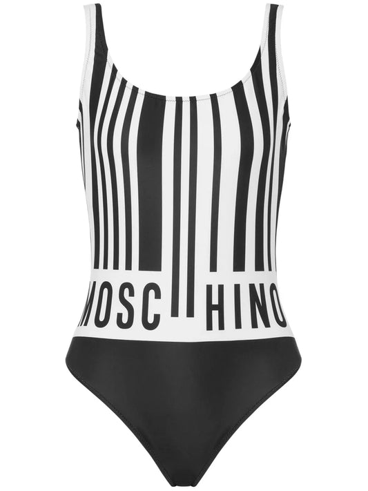 Barcode-Print Swimsuit