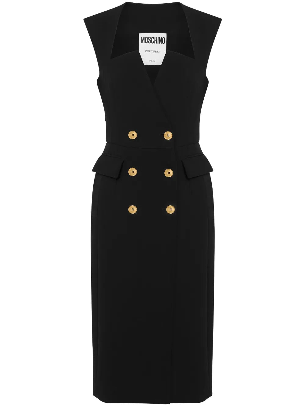 Double-Breasted Midi Dress