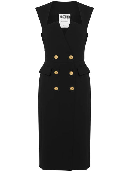 Double-Breasted Midi Dress