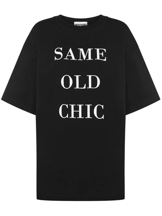 Slogan-Print Cotton T-Shirt