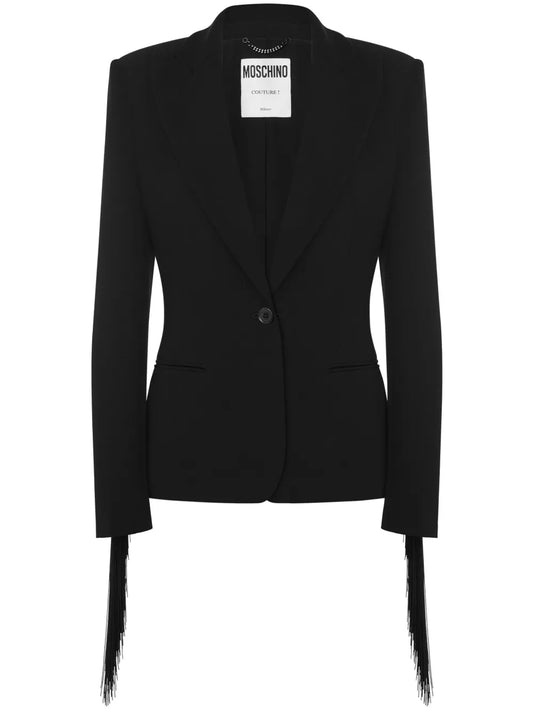 Fringed Single-Breasted Blazer