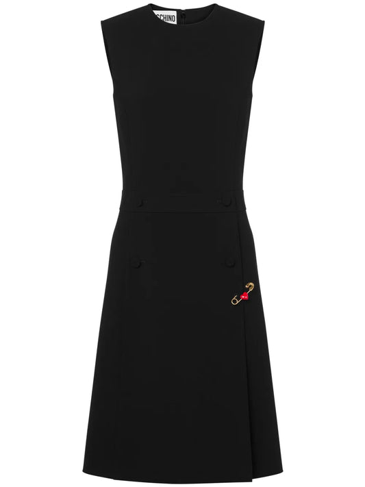 Safety Pin-Detail Sleeveless Dress