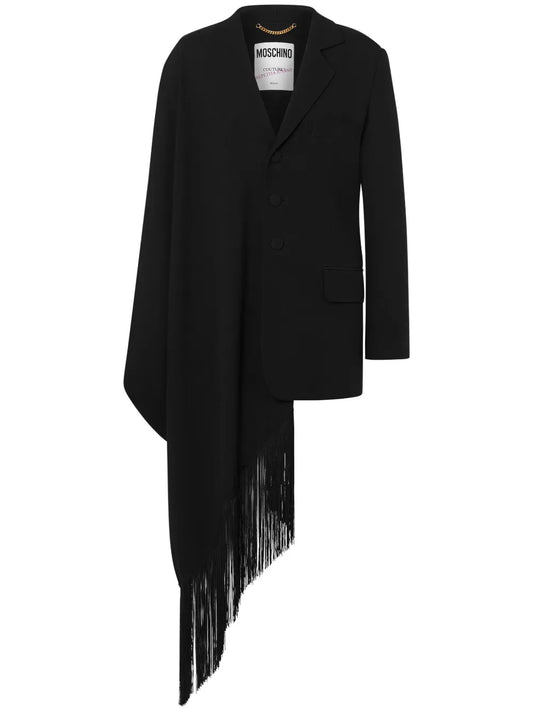 Fringed Asymmetric Blazer