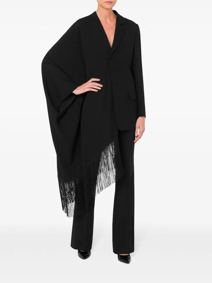 Fringed Asymmetric Blazer