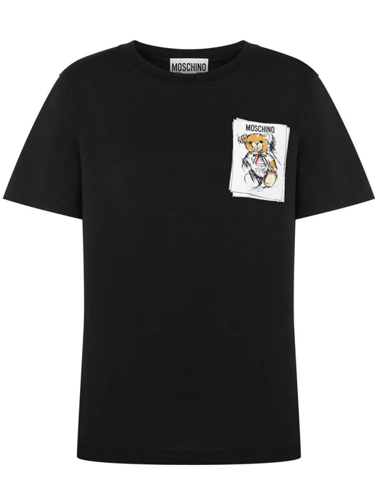 Teddy Bear-Print Cotton T-Shirt