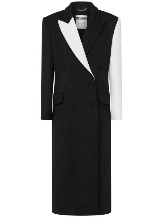 Two-Tone Double-Breasted Coat