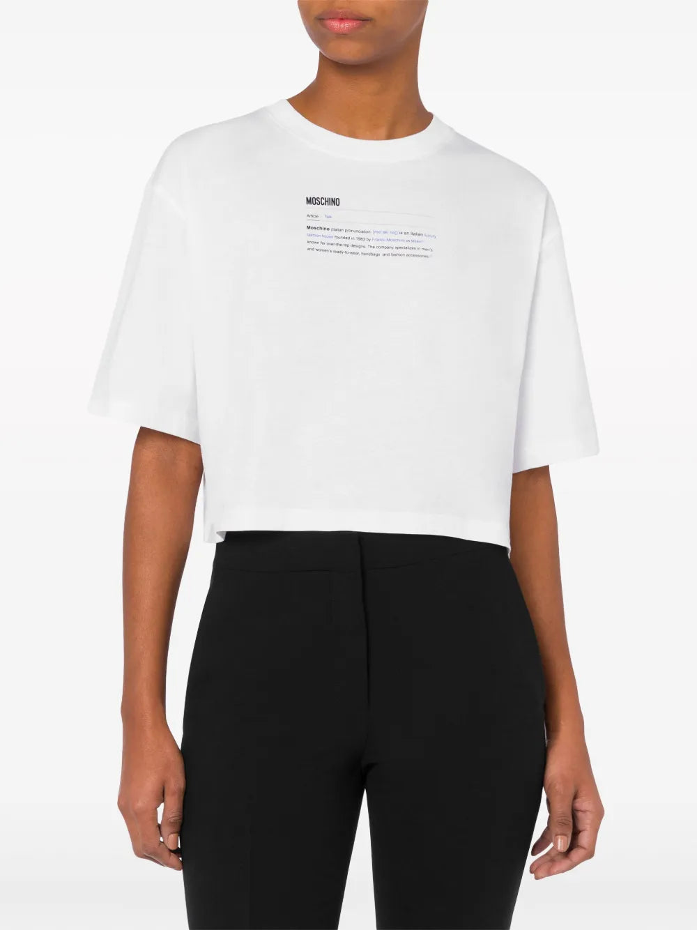 Logo-Print Cropped T-Shirt
