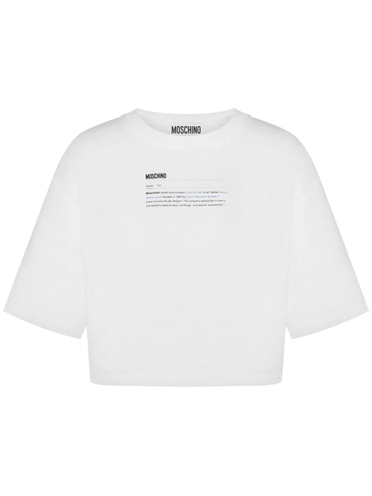 Logo-Print Cropped T-Shirt