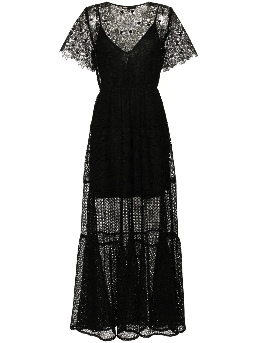 Flared Lace Maxi Dress