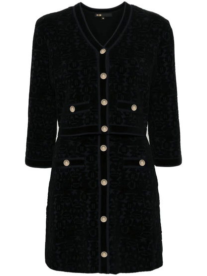 Layered Velvet Knitted Dress