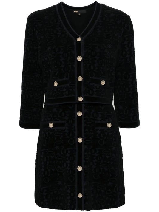 Layered Velvet Knitted Dress