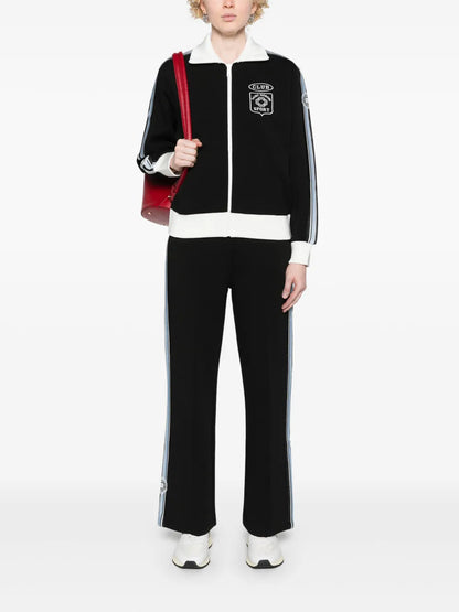 Striped Wide-Leg Track Pants
