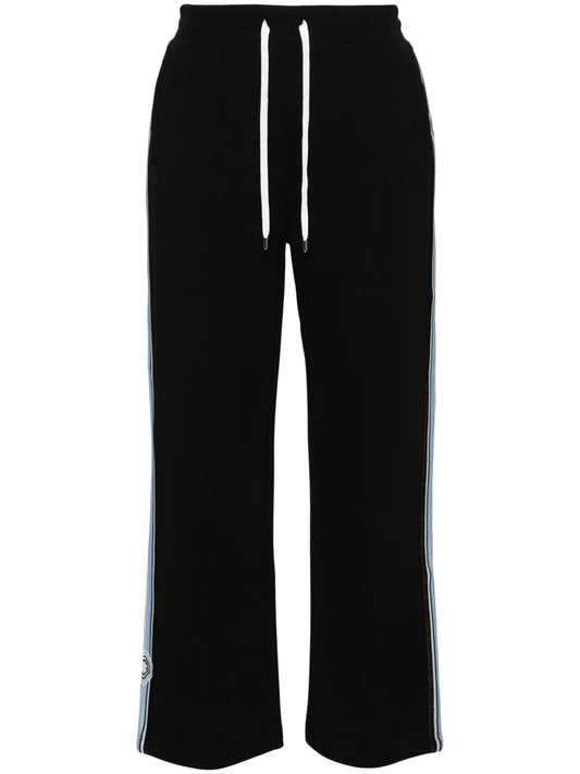 Striped Wide-Leg Track Pants