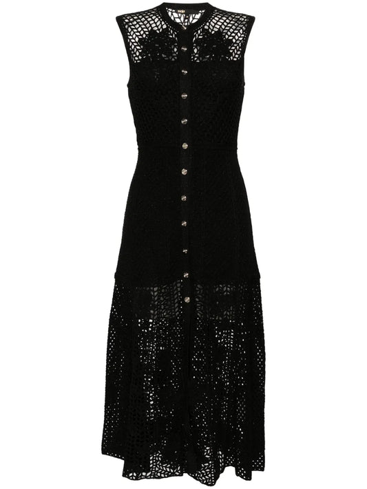 Crochet-Knit Maxi Dress