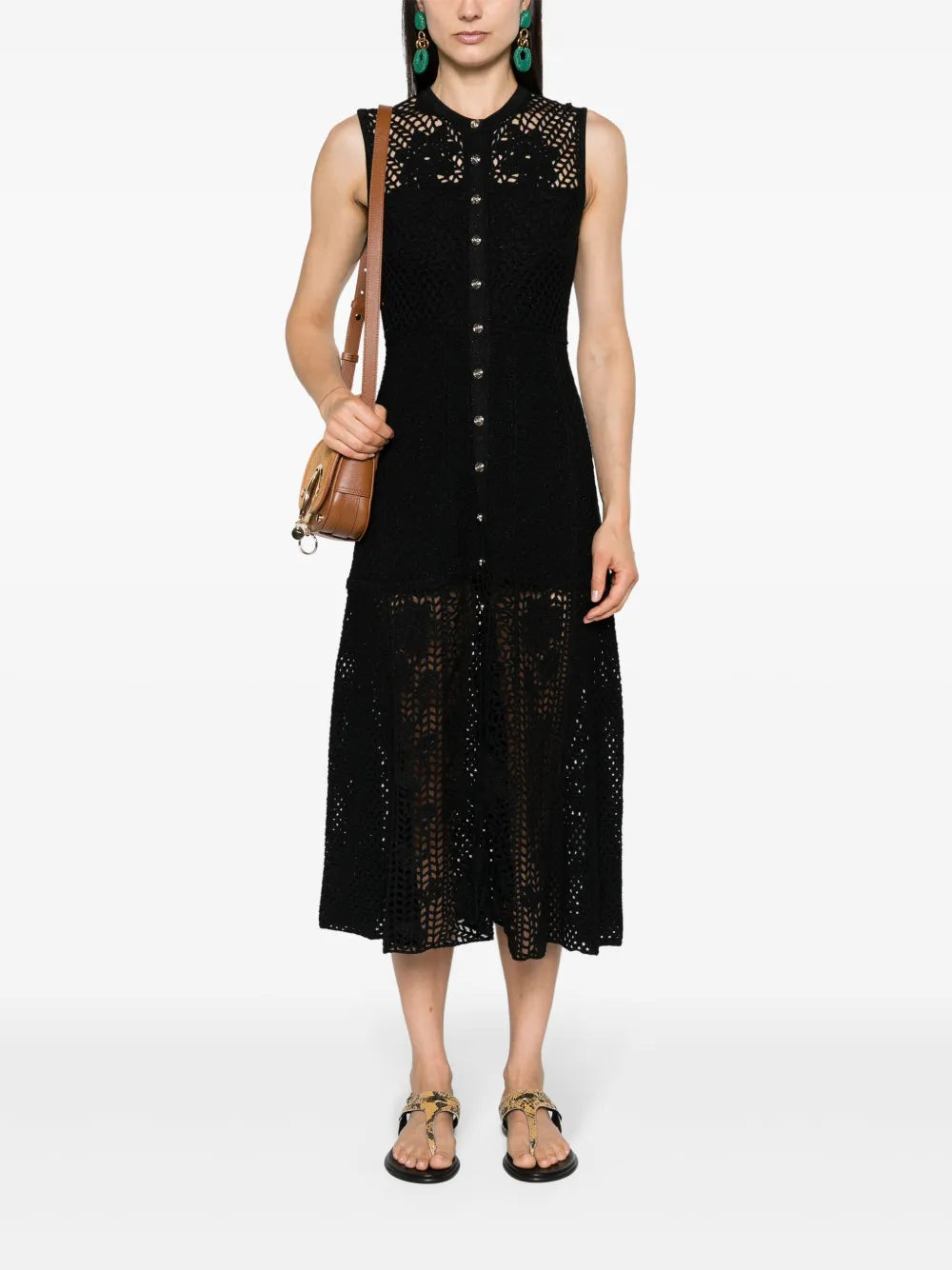 Crochet-Knit Maxi Dress