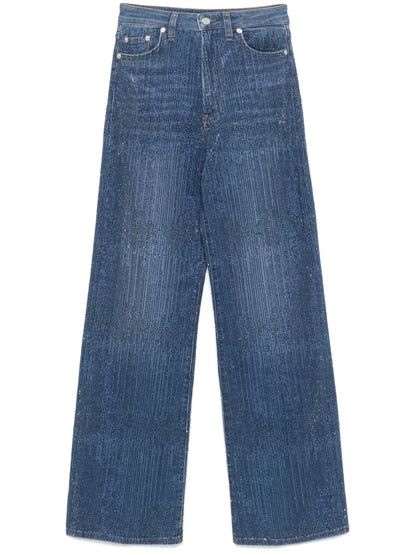 Rhinestone-Embellished Jeans