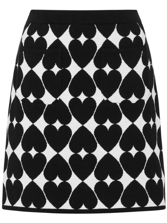 Intarsia-Knit Cotton Skirt