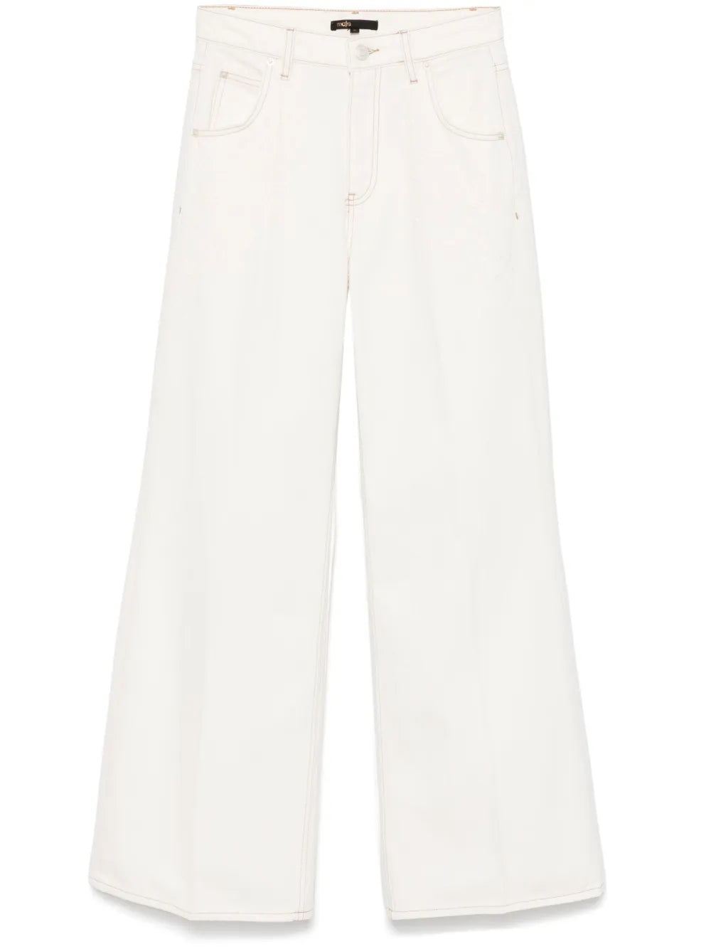 Embroidered High-Rise Jeans