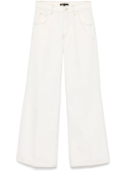 Embroidered High-Rise Jeans