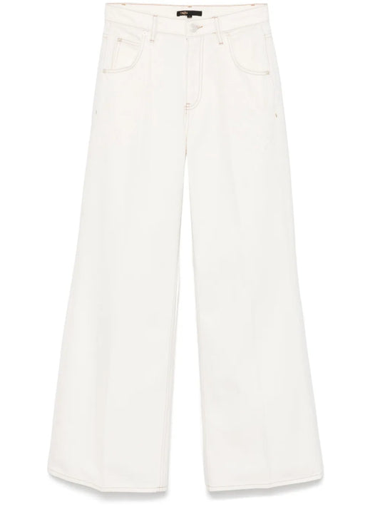 Embroidered High-Rise Jeans