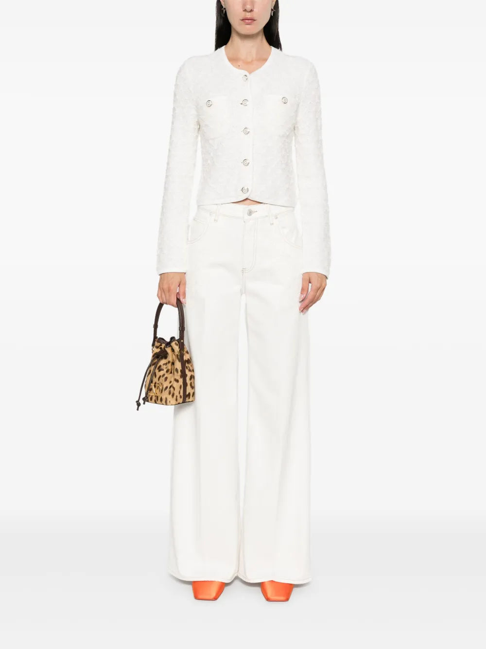 Embroidered High-Rise Jeans