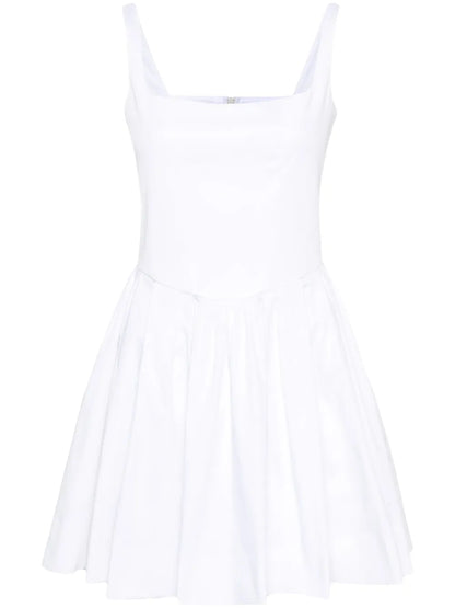 Pleated Sleeveless Mini Dress