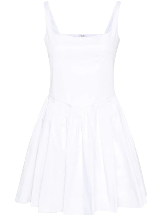 Pleated Sleeveless Mini Dress