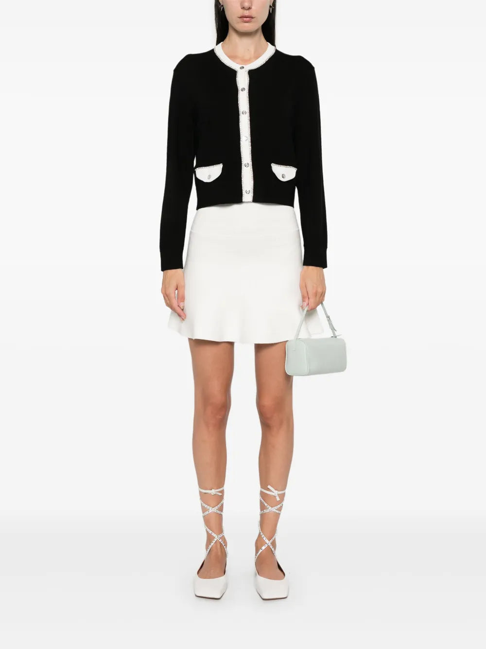 Rhinestone-Embellished Cardigan