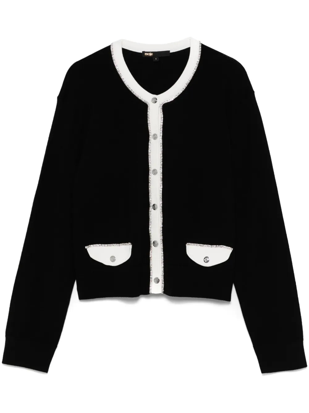 Rhinestone-Embellished Cardigan