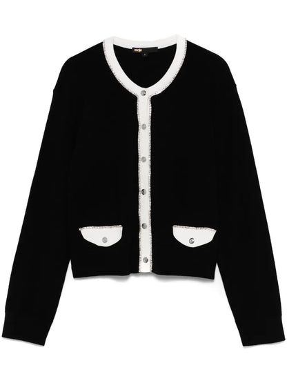 Rhinestone-Embellished Cardigan