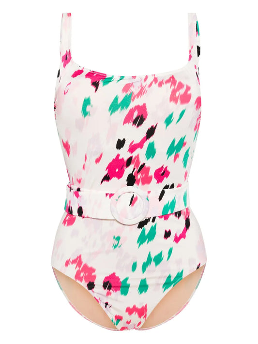 Cassandra Abstract-Print Swimsuit
