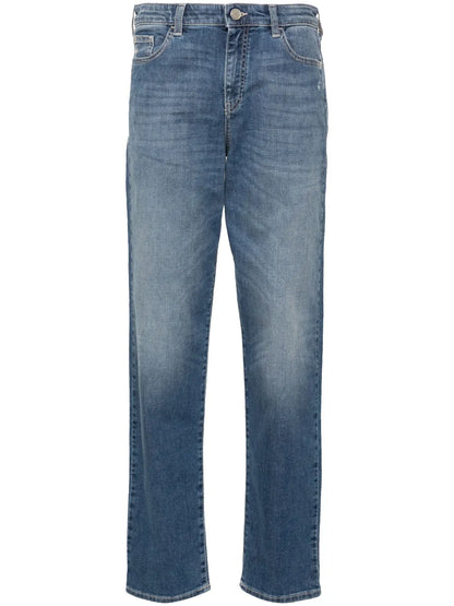 Mid-Rise Slim-Cut Jeans
