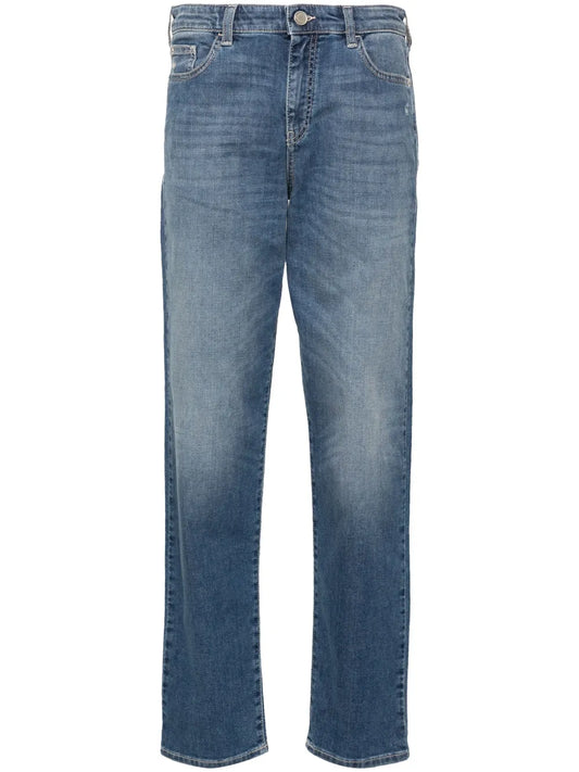Mid-Rise Slim-Cut Jeans