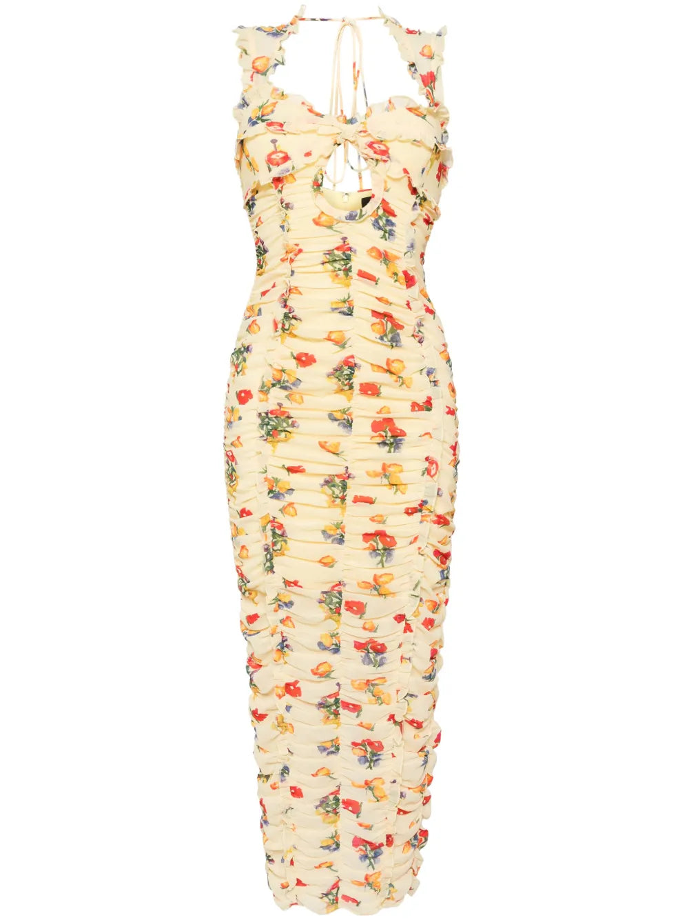 Pampapato Floral-Print Midi Dress