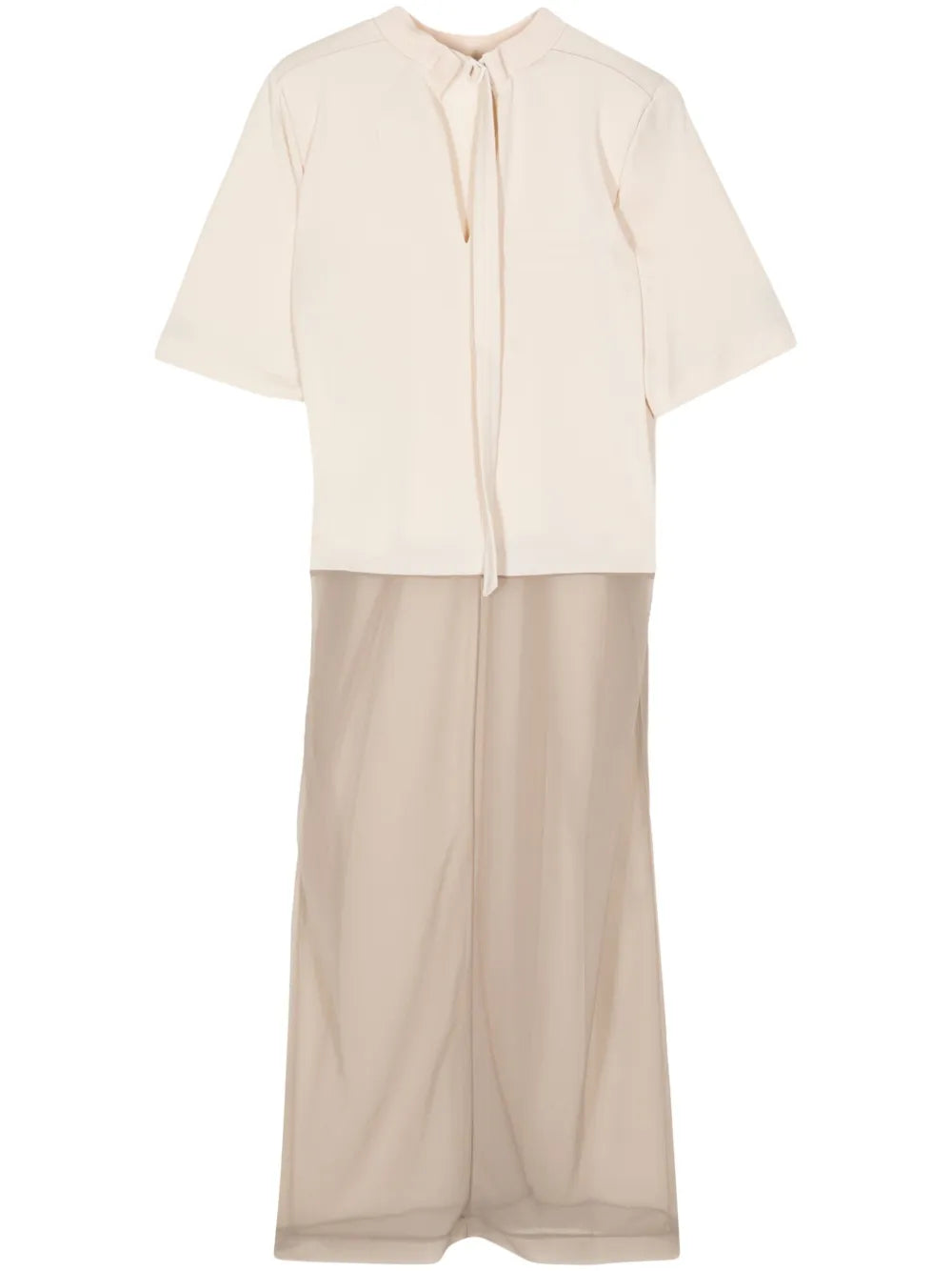 Panelled Short-Sleeve Dress