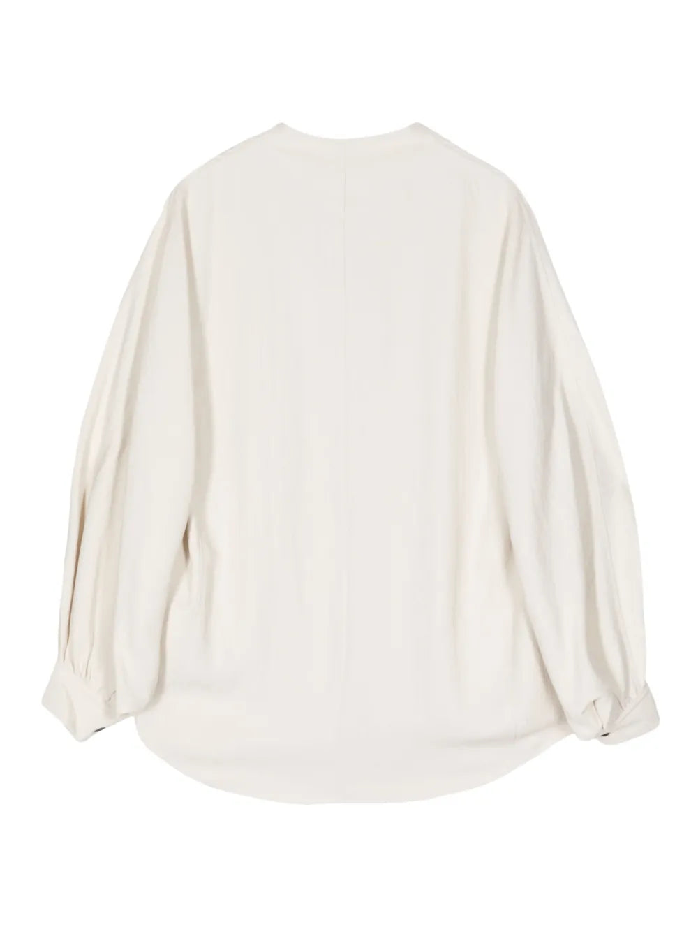 Collarless Twill Shirt