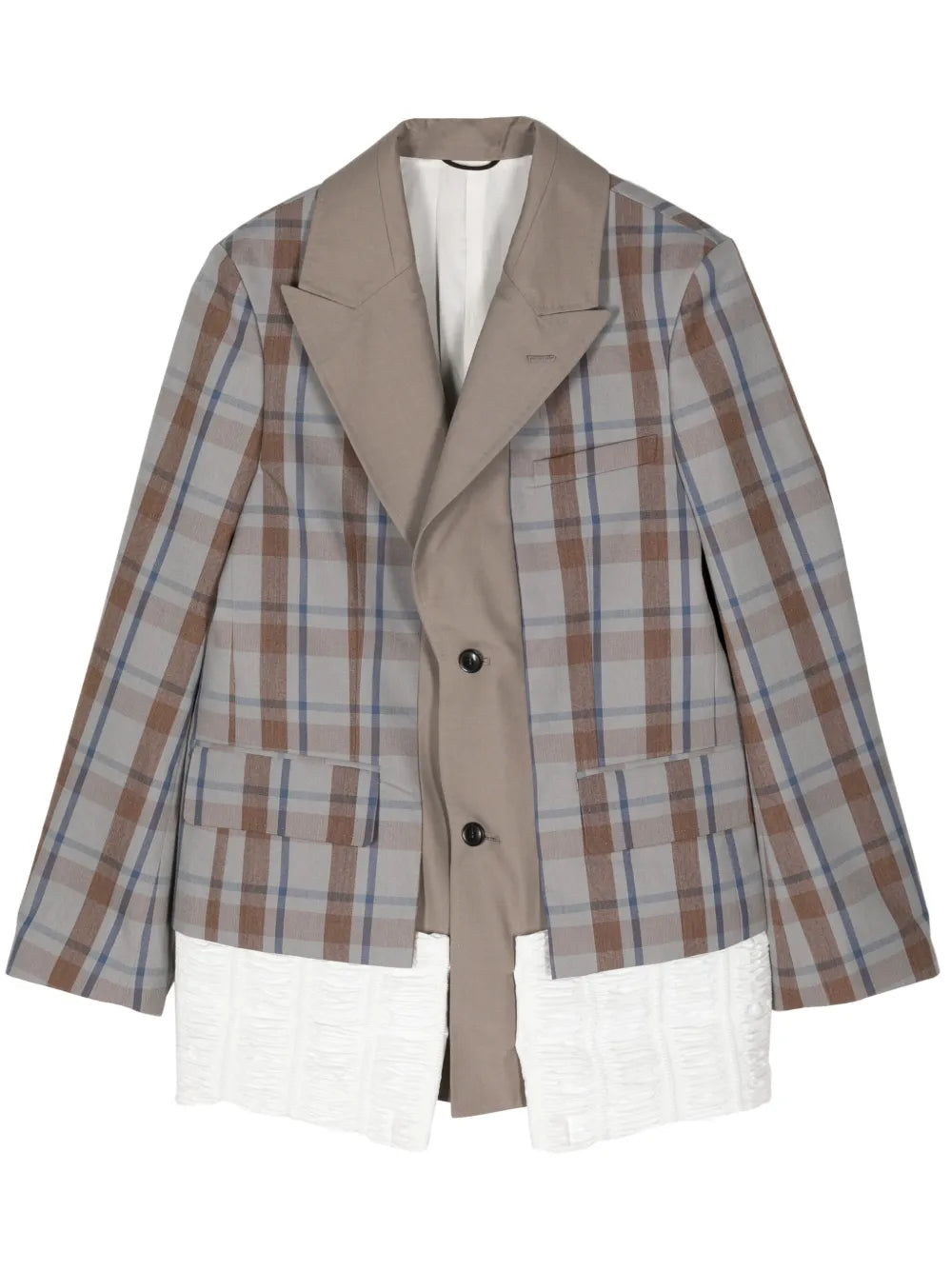 Panelled Checked Blazer