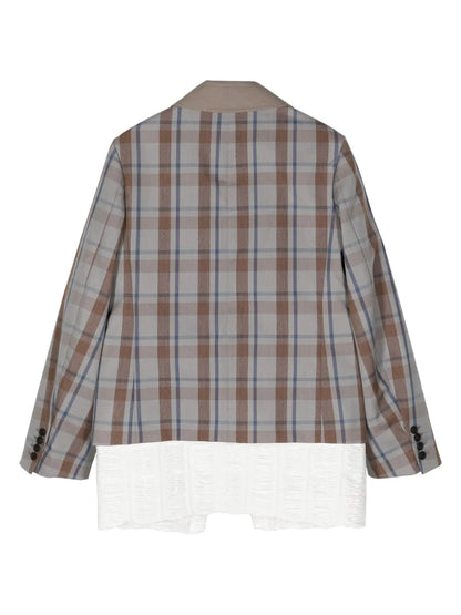 Panelled Checked Blazer