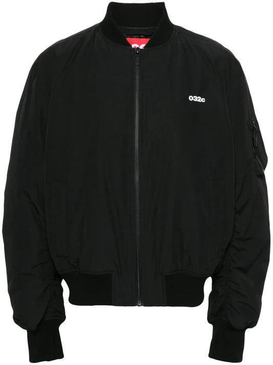 Logo-Print Bomber Jacket