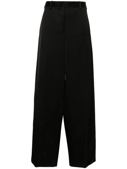 Pressed-Crease Palazzo Pants