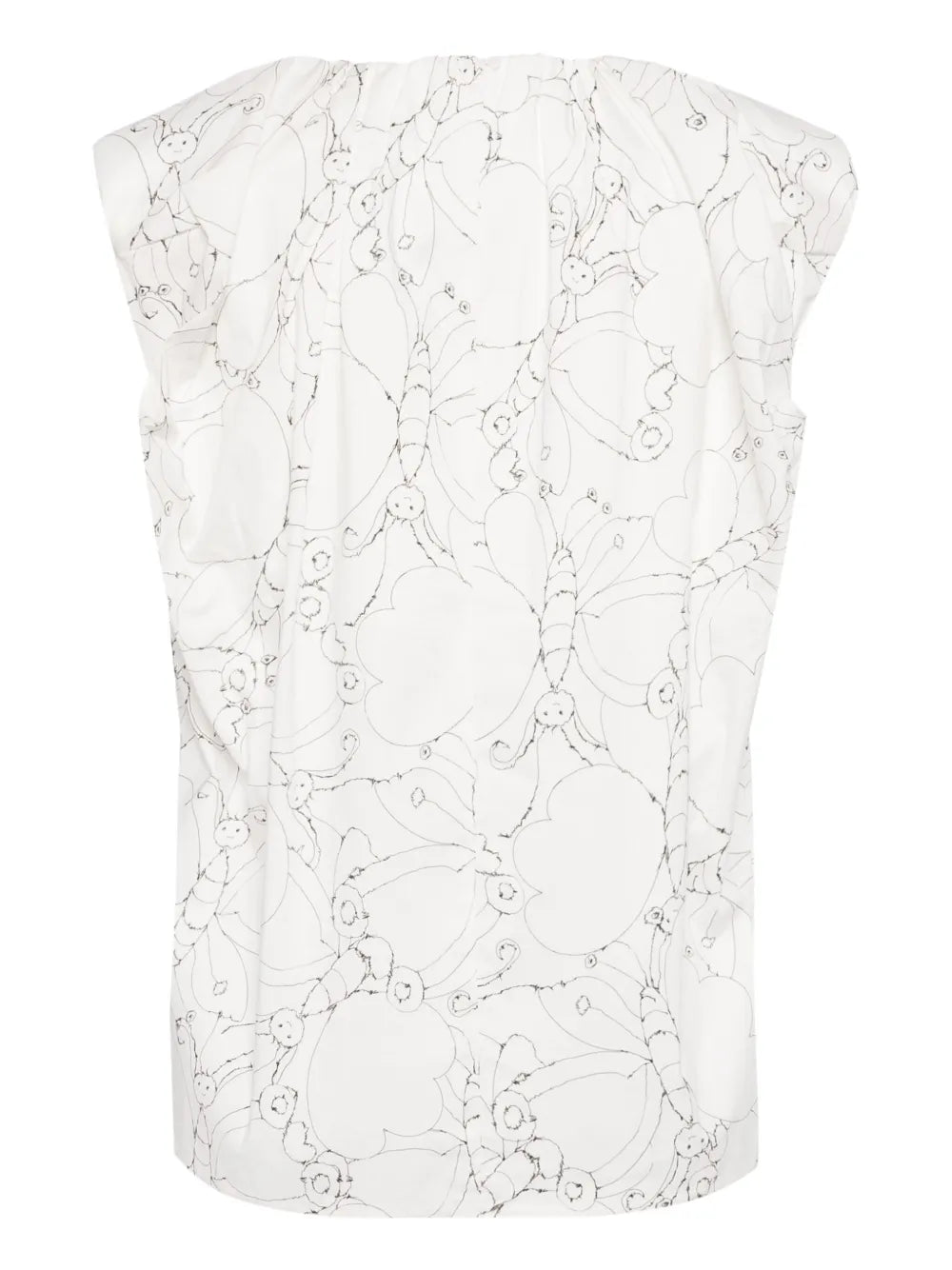 Butterfly-Print Cotton Top